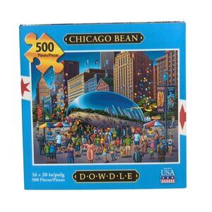 Dowdle "Chicago Bean" Millennium Park 500 Piece Jigsaw Puzzle 16x20 Made in USA